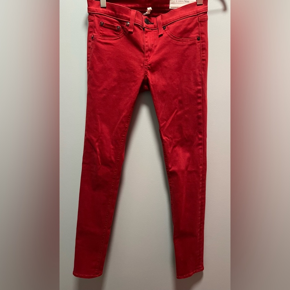 Rag & Bone Jeans color Red Sateen Size 26
